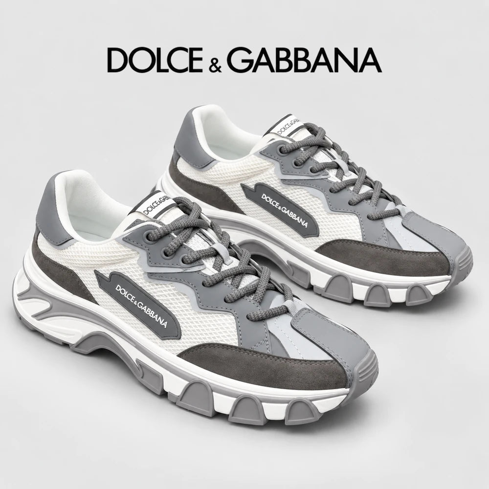 Dolce & Gabbana DG Silk Calfskin & Nubuck Casual Sneakers