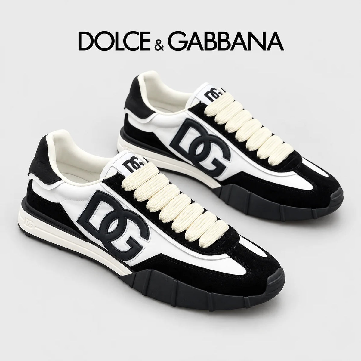 Dolce & Gabbana DG Premium Men's Mixed-Material Casual Sneakers