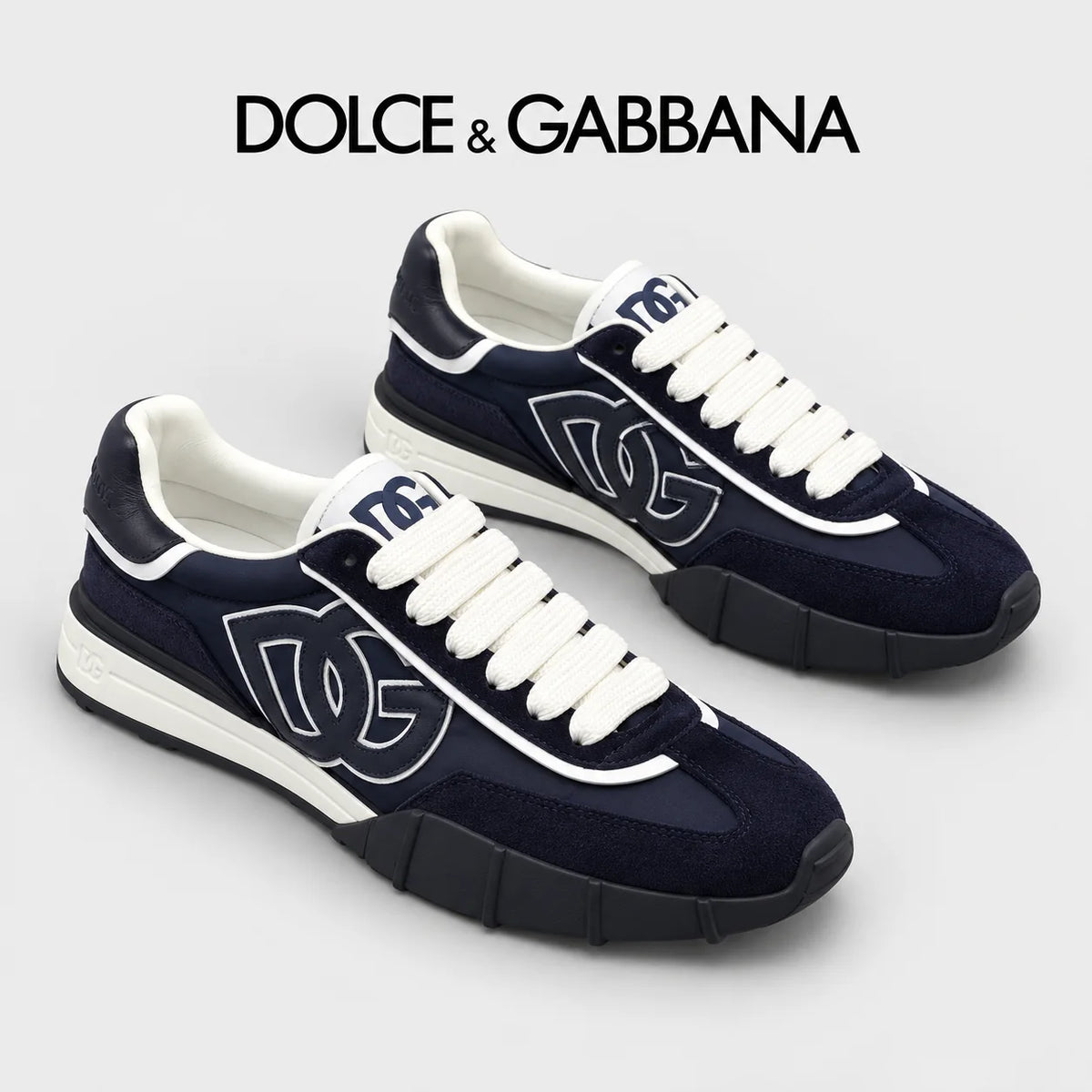 Dolce & Gabbana DG Premium Men's Mixed-Material Casual Sneakers