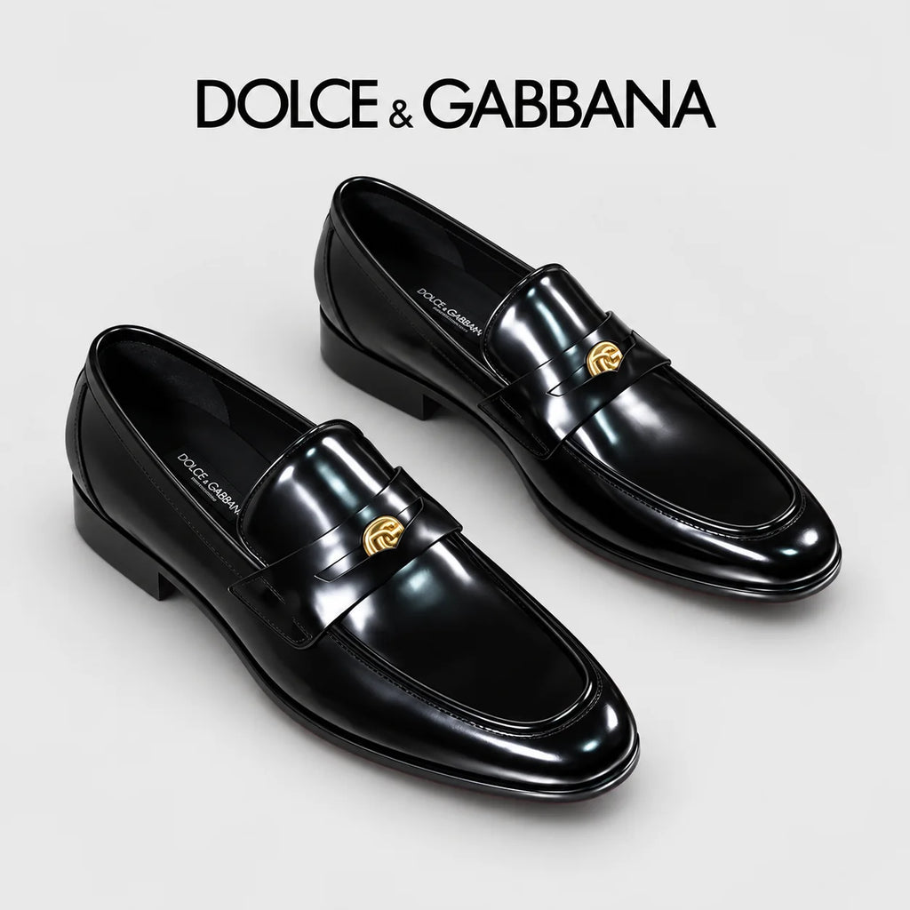 Dolce & Gabbana DG Men's Moccasin Loafers with Metal Horsebit