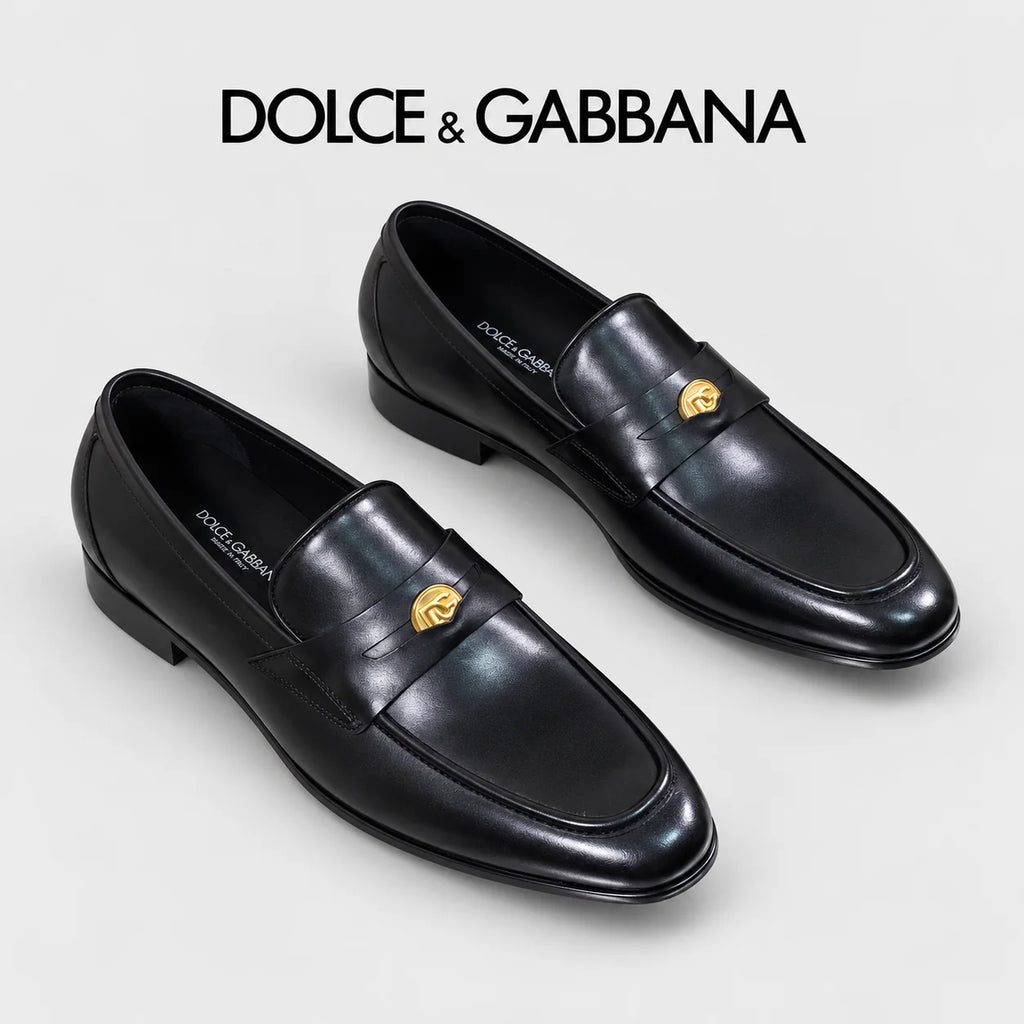 Dolce & Gabbana DG Men's Moccasin Loafers with Metal Horsebit