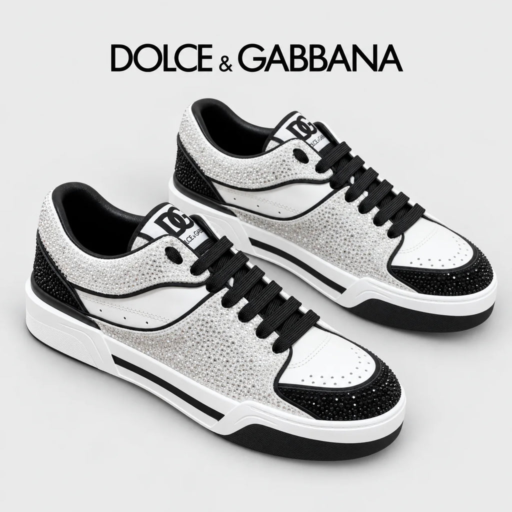 Dolce & Gabbana DG Heavy-Craft Calfskin Sneakers with 5D Accents
