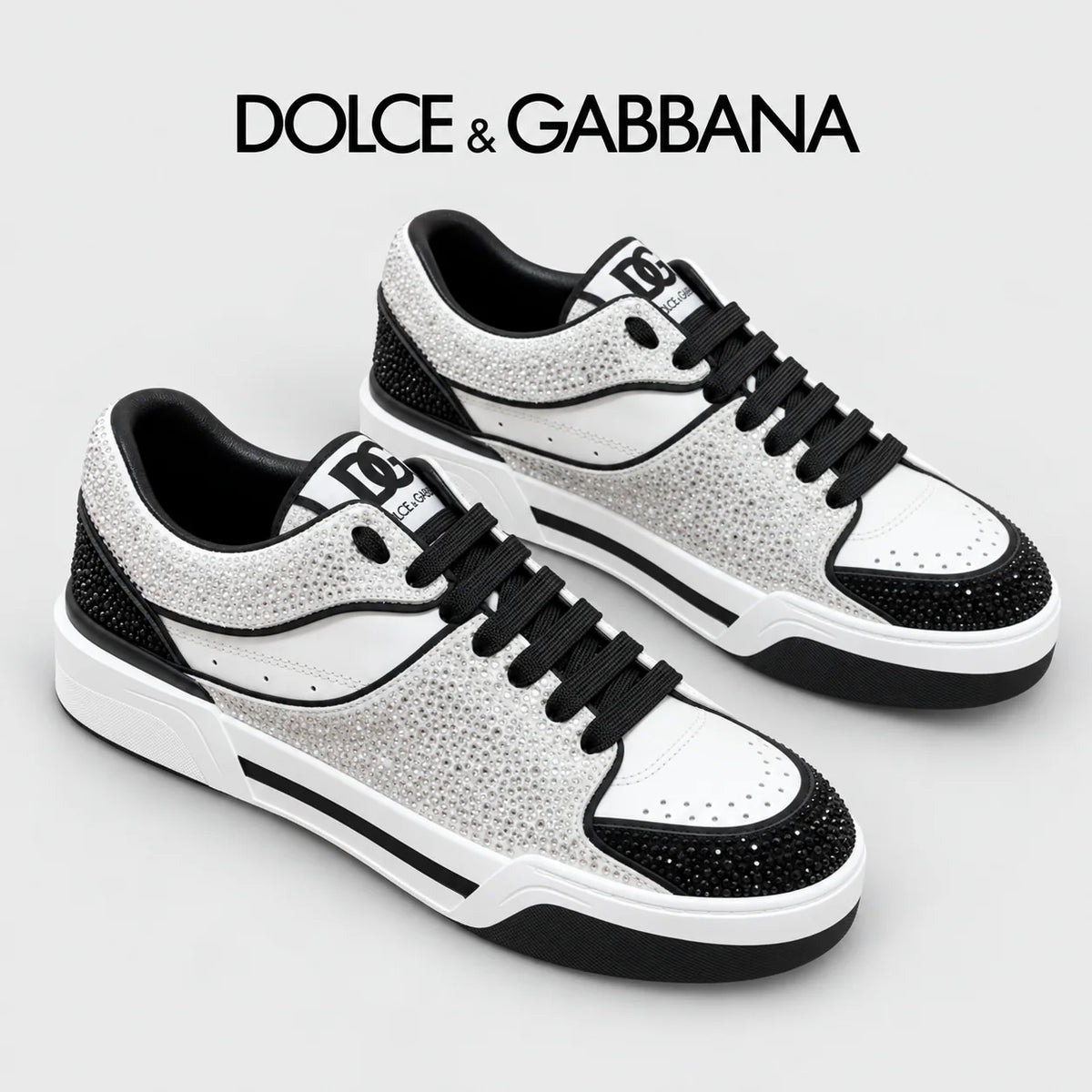 Dolce & Gabbana DG Heavy-Craft Calfskin Sneakers with 5D Accents