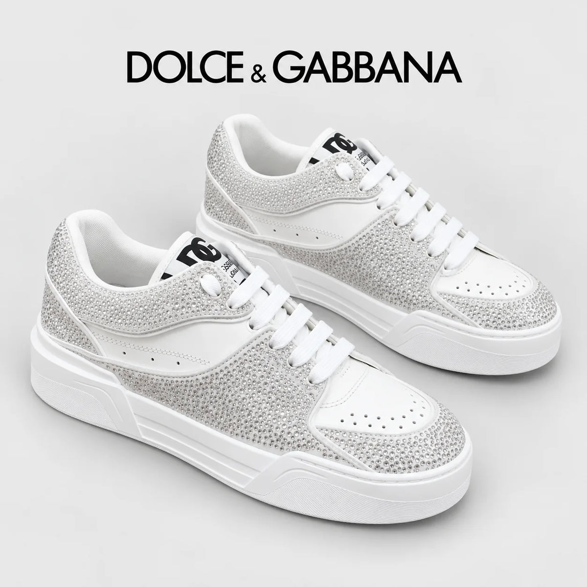 Dolce & Gabbana DG Heavy-Craft Calfskin Sneakers with 5D Accents