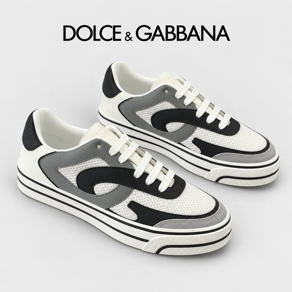 Dolce & Gabbana DG Heavy-Craft Calfskin Sneakers with 5D Accents
