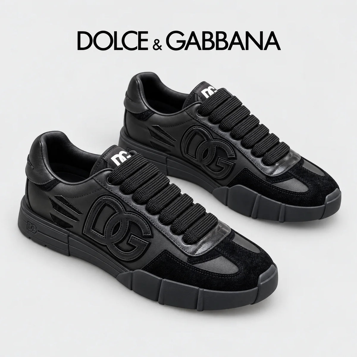 Dolce & Gabbana DG Premium Men's Mixed-Material Casual Sneakers