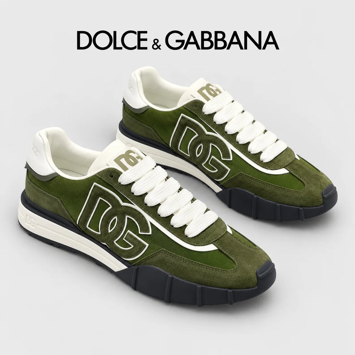 Dolce & Gabbana DG Premium Men's Mixed-Material Casual Sneakers