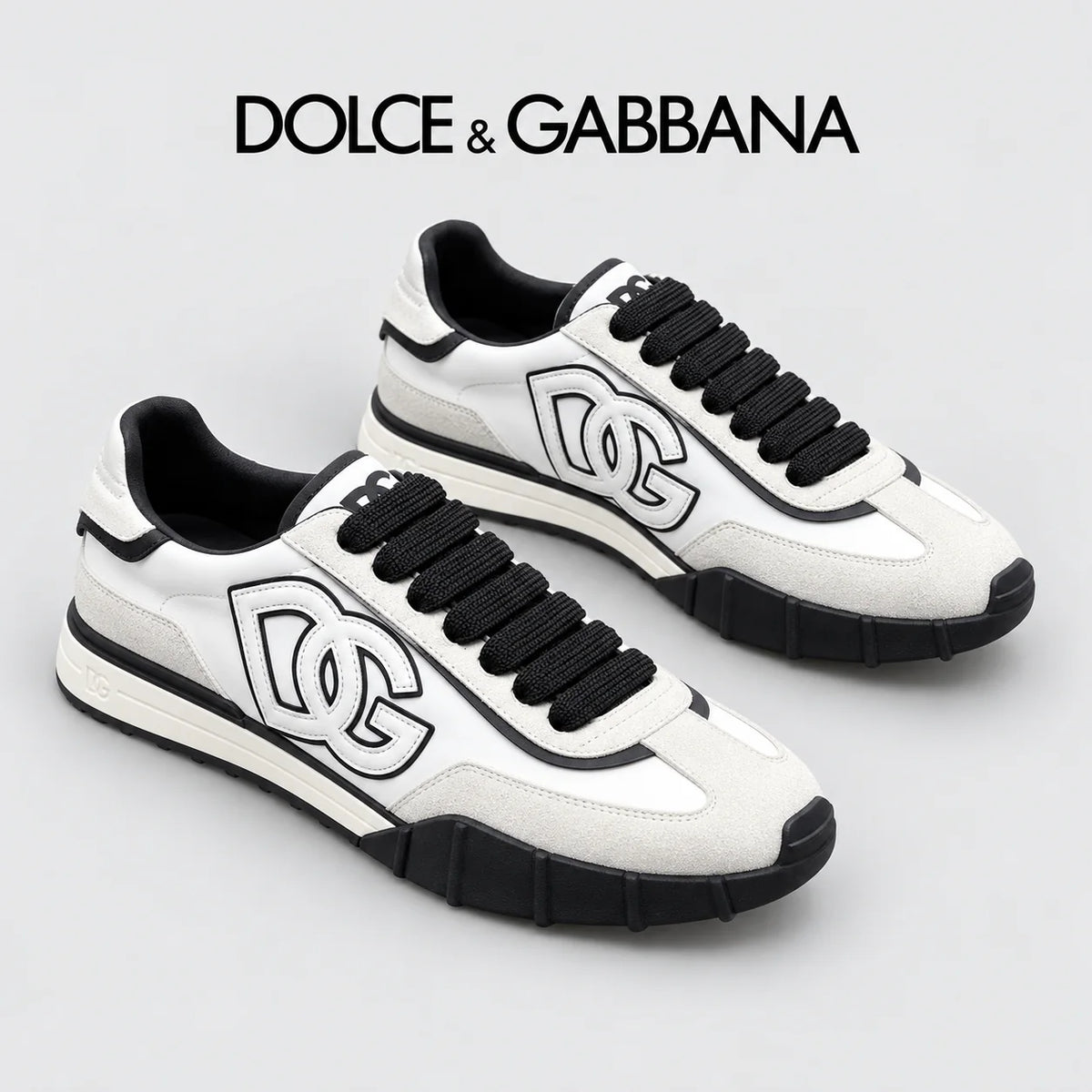 Dolce & Gabbana DG Premium Men's Mixed-Material Casual Sneakers