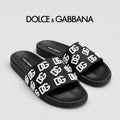 Dolce & Gabbana DG Men's Embossed-Logo PVC Slides
