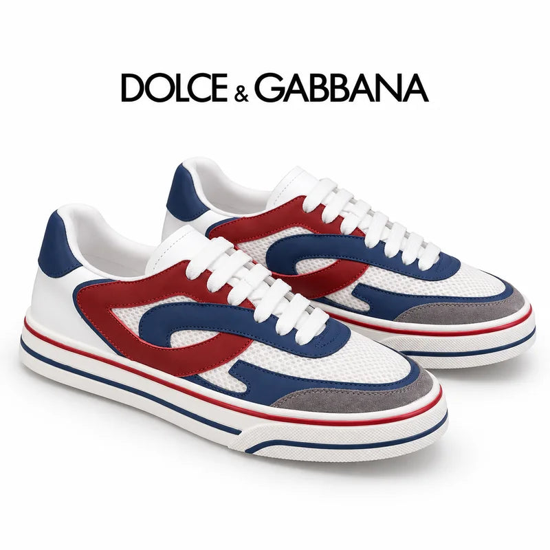 Dolce & Gabbana DG Heavy-Craft Calfskin Sneakers with 5D Accents