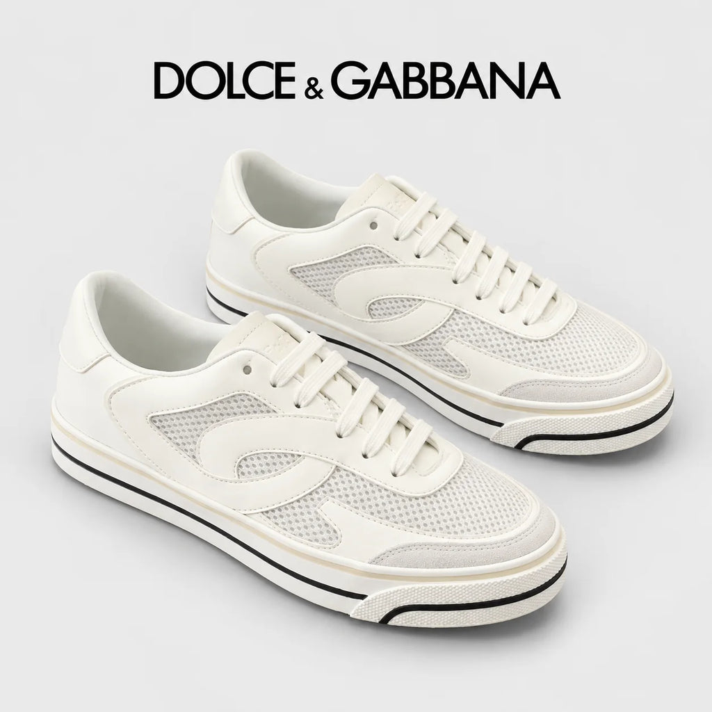 Dolce & Gabbana DG Heavy-Craft Calfskin Sneakers with 5D Accents