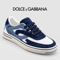Dolce & Gabbana DG Men's Low-Top Logo Sneakers in Calfskin