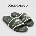 Dolce & Gabbana DG Men's Embossed-Logo PVC Slides