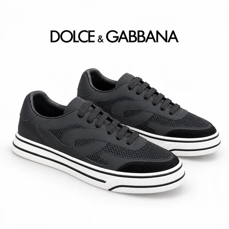 Dolce & Gabbana DG Heavy-Craft Calfskin Sneakers with 5D Accents