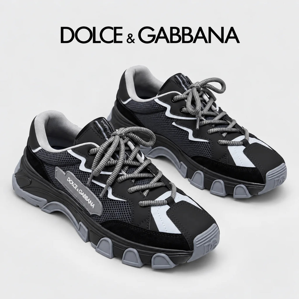 Dolce & Gabbana DG Couple's Multi-Material Casual Sneakers 6 Colors