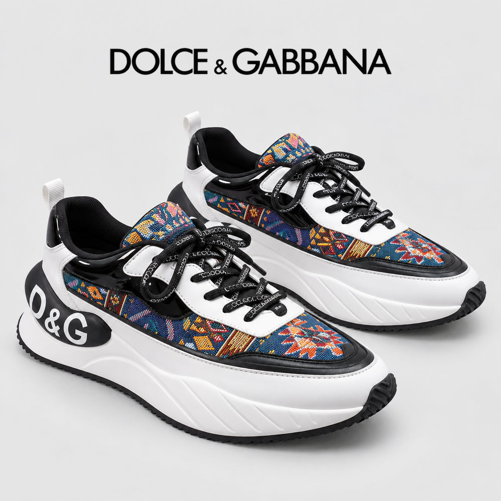 Dolce & Gabbana DG Men's Top-Grain Calfskin Casual Sneakers