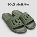 Dolce & Gabbana DG Men's Embossed-Logo PVC Slides
