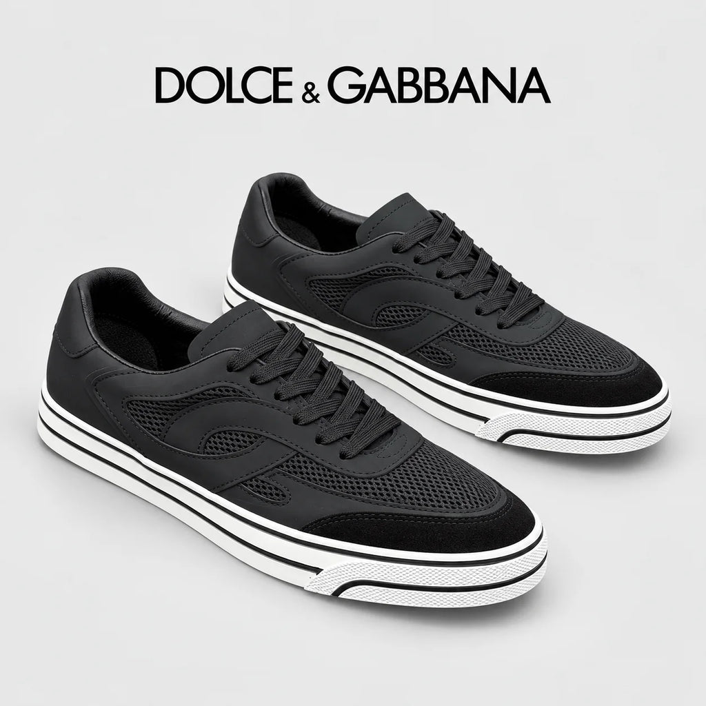 Dolce & Gabbana DG Silk Calfskin & Nubuck Casual Sneakers