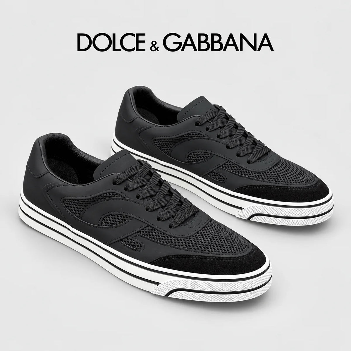 Dolce & Gabbana DG Silk Calfskin & Nubuck Casual Sneakers