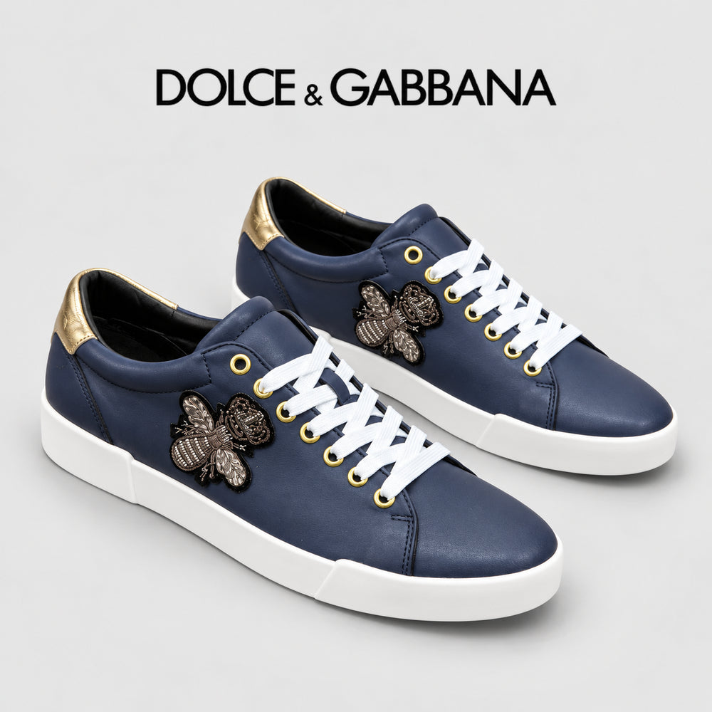 Dolce & Gabbana DG Silk Calfskin & Nubuck Casual Sneakers