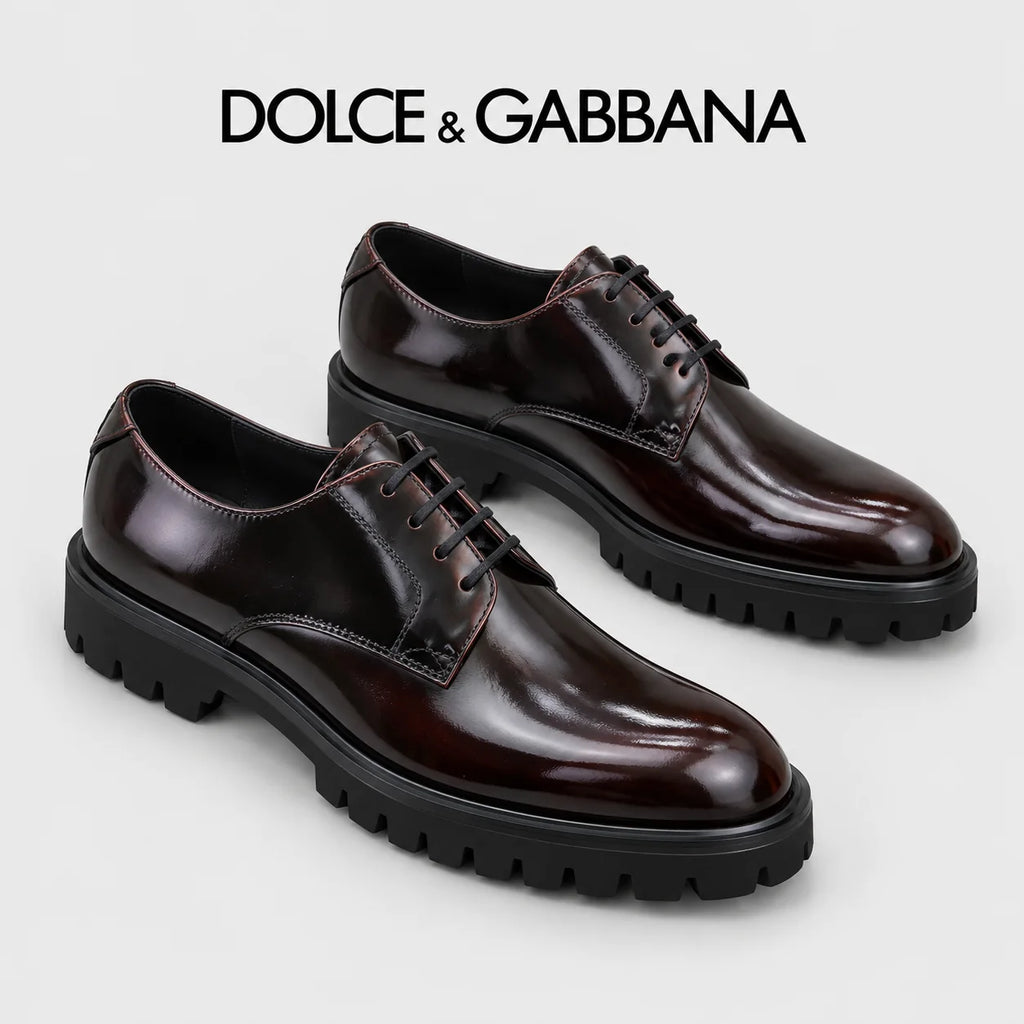Dolce & Gabbana DG Men's Dress Shoes in Italian Patent Calfskin