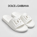 Dolce & Gabbana DG Men's Embossed-Logo PVC Slides