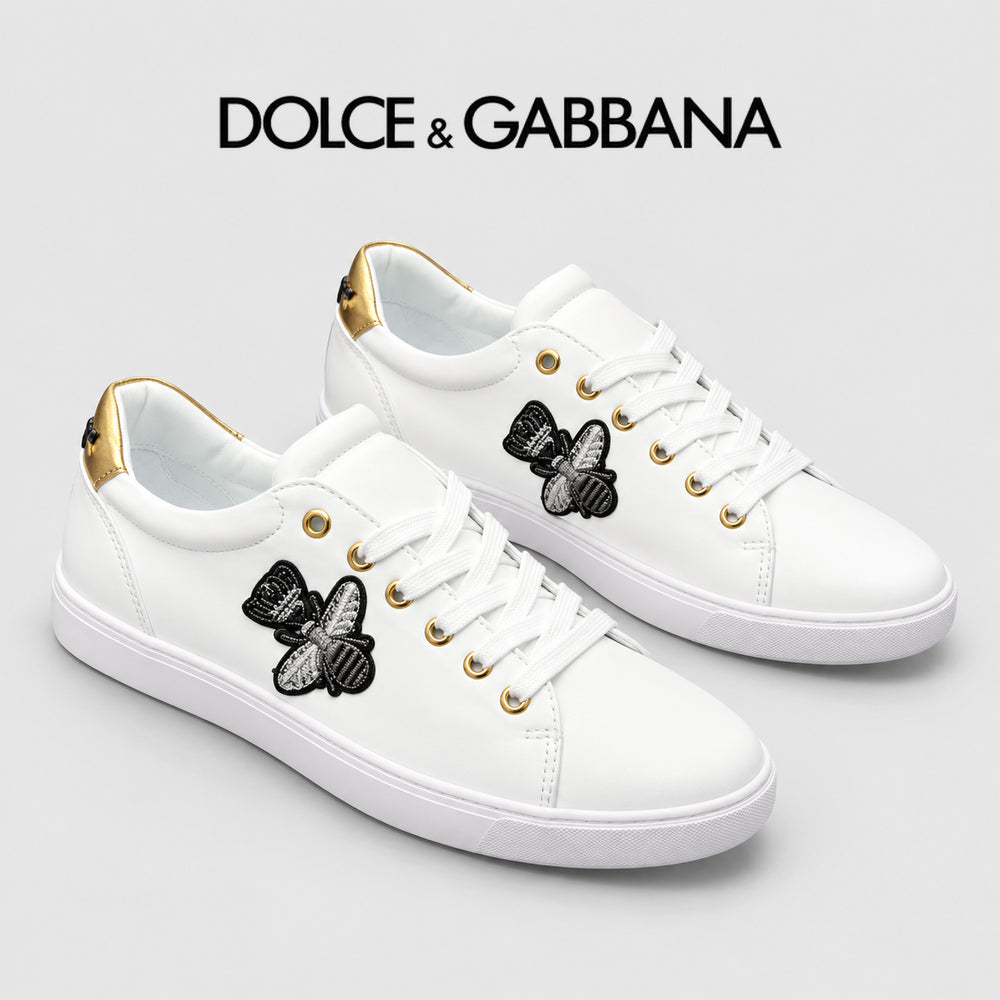 Dolce & Gabbana DG Silk Calfskin & Nubuck Casual Sneakers