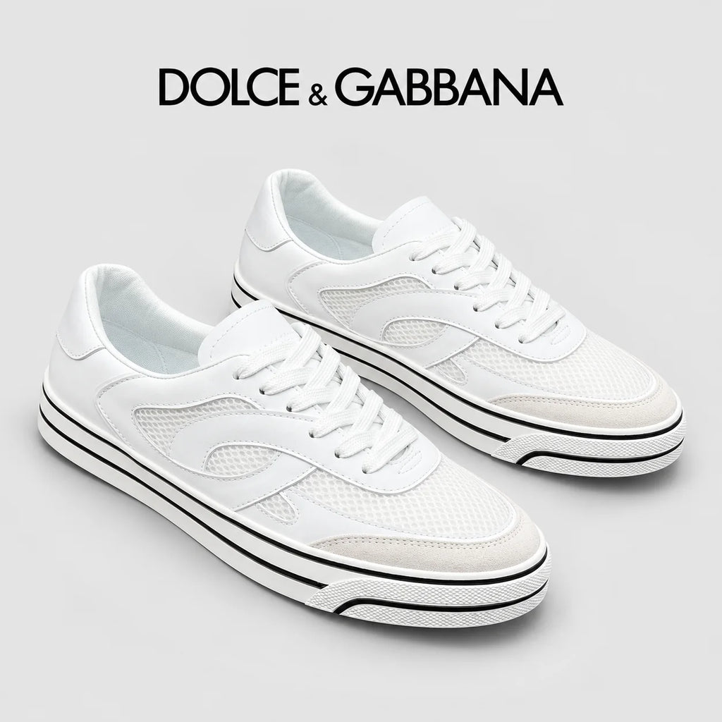 Dolce & Gabbana DG Silk Calfskin & Nubuck Casual Sneakers