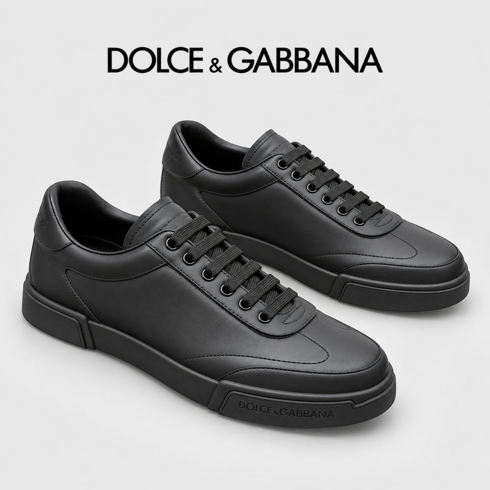 Dolce & Gabbana DG Heavy-Craft Calfskin Sneakers with 5D Accents
