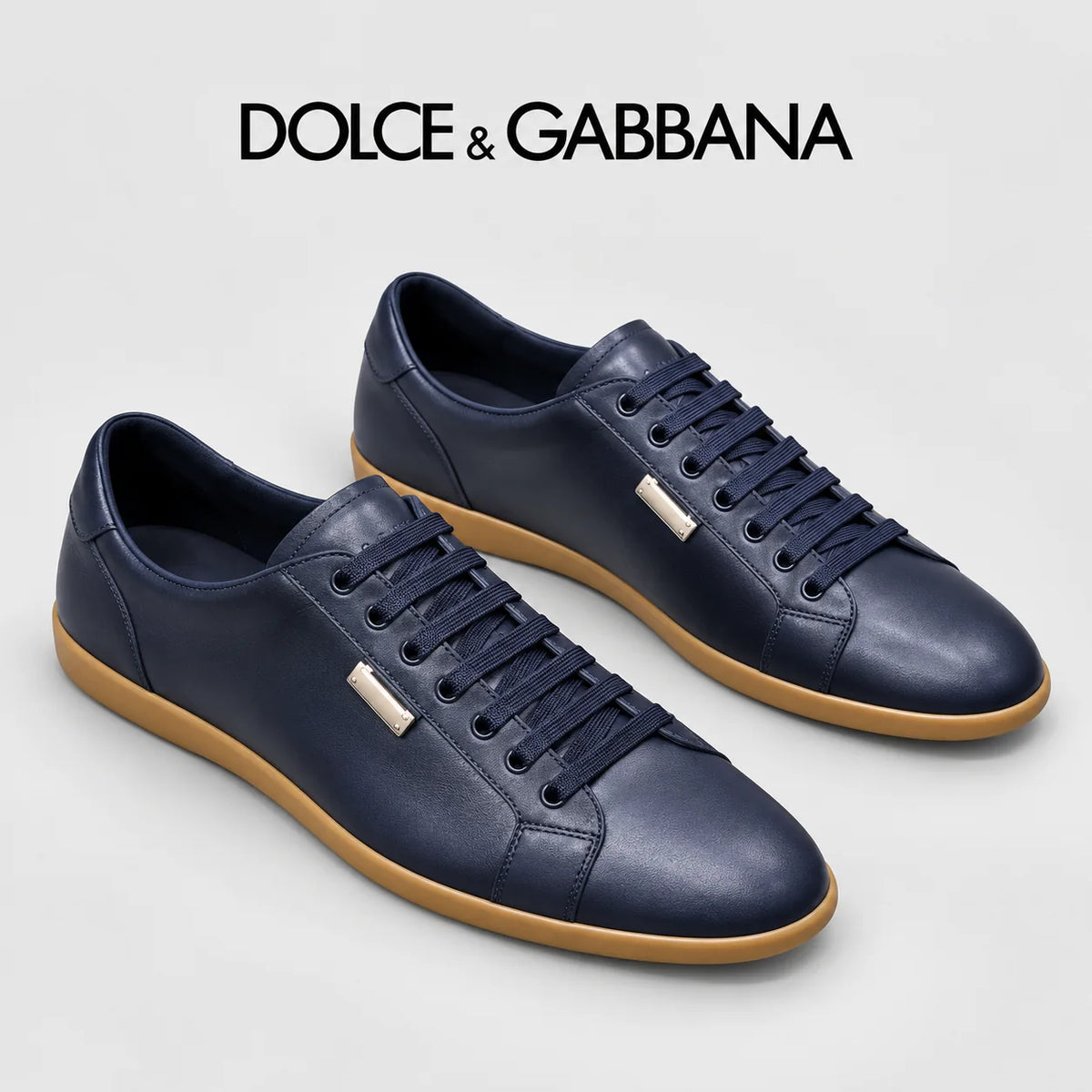 Dolce & Gabbana DG Men's Casual Sneakers with Signature Metal Buckle