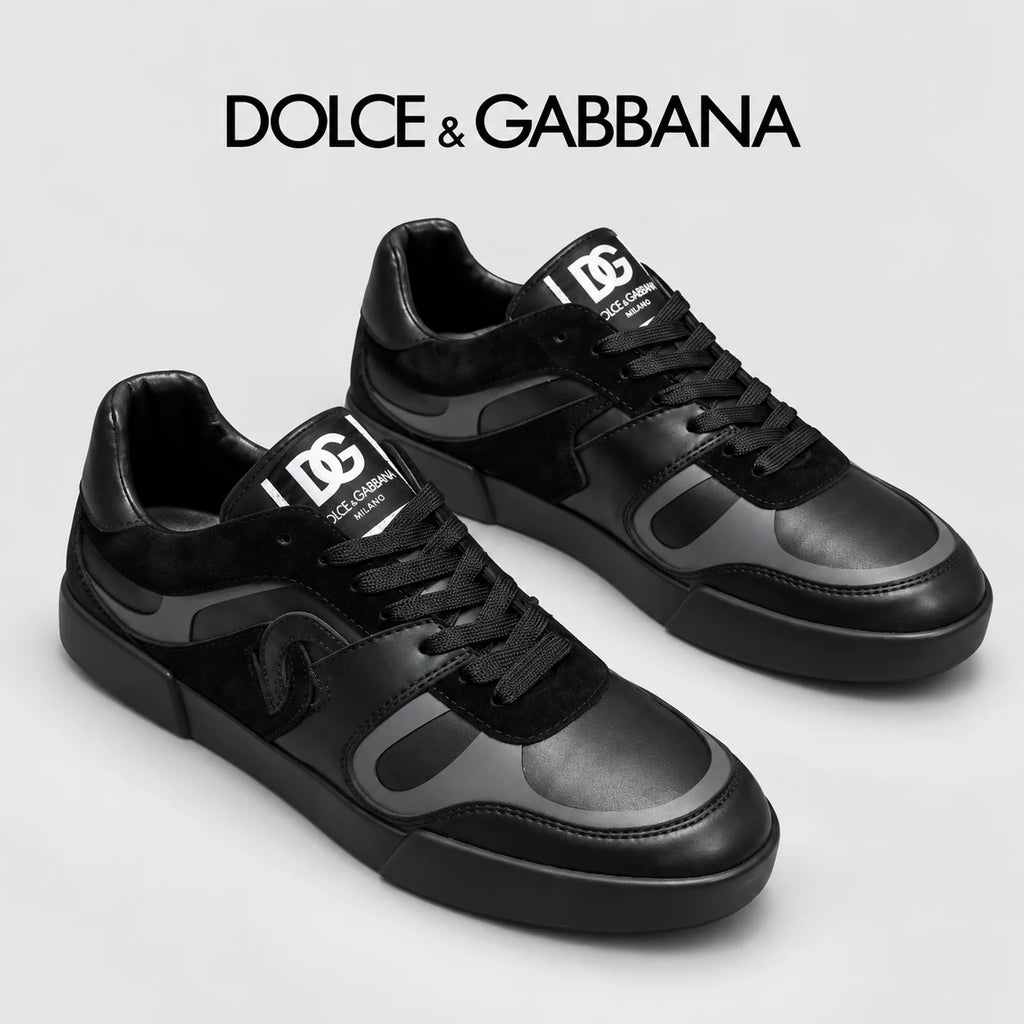 Dolce & Gabbana DG Couple's Multi-Material Casual Sneakers Multi-Color