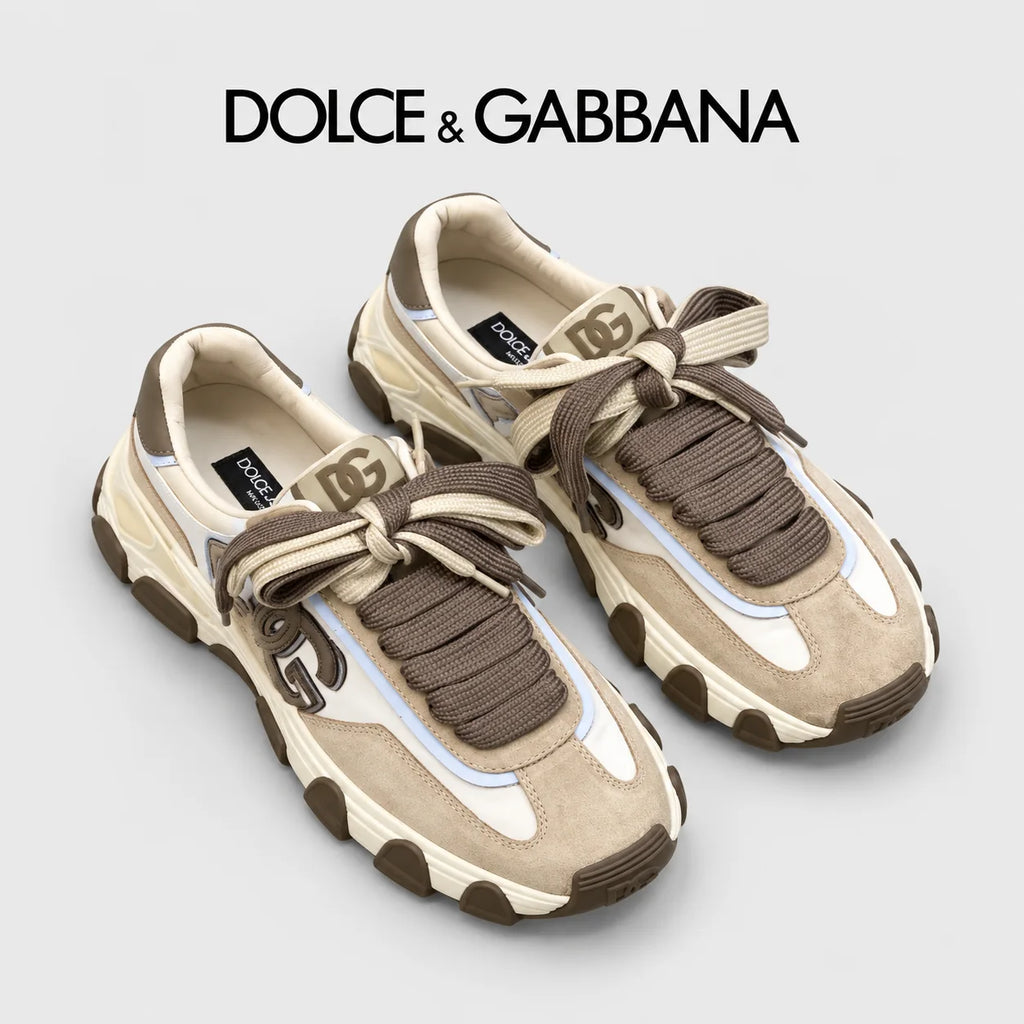Dolce & Gabbana DG Cushion Mixed-Material Casual Sneakers