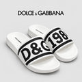 Dolce & Gabbana DG Men's Embossed-Logo PVC Slides