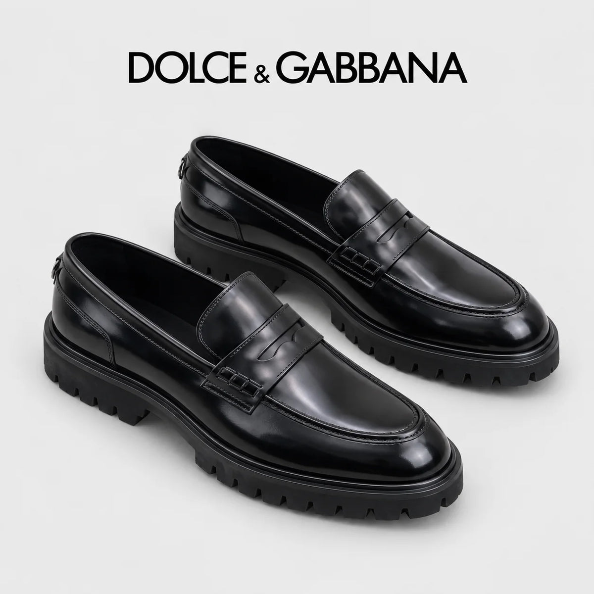 Dolce & Gabbana DG Men's Dress Shoes in Italian Patent Calfskin