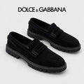 Dolce & Gabbana DG Men's Slip-On Moccasin Loafers with Metal Detail