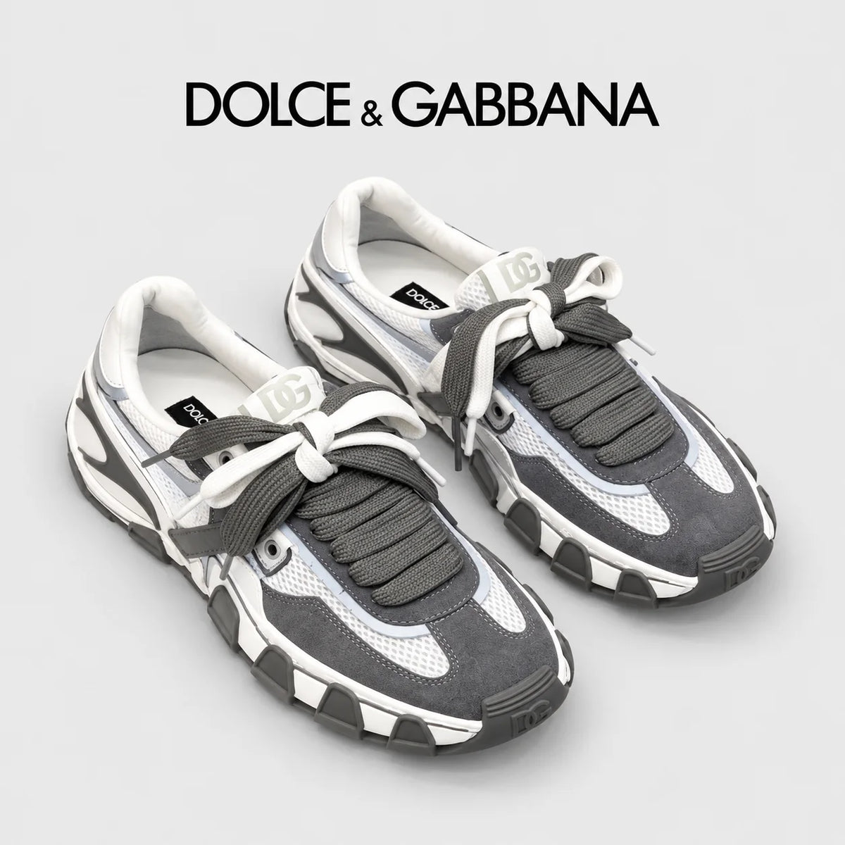 Dolce & Gabbana DG Cushion Mixed-Material Casual Sneakers