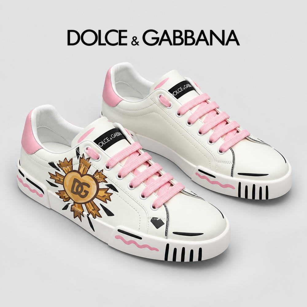Dolce & Gabbana DG Heavy-Craft Calfskin Sneakers with 5D Accents