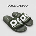 Dolce & Gabbana DG Men's Embossed-Logo PVC Slides