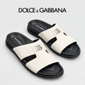 Dolce & Gabbana DG Men's Handcrafted Calfskin Slides Multi-Color