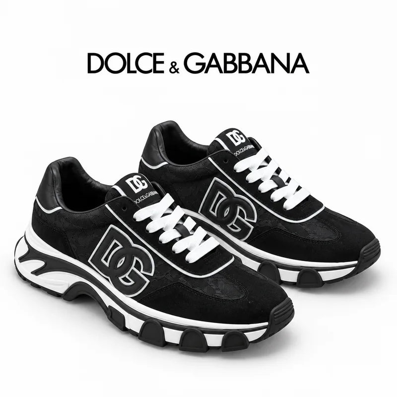 Dolce & Gabbana DG Men's Slip-On Moccasin Loafers with Metal Detail