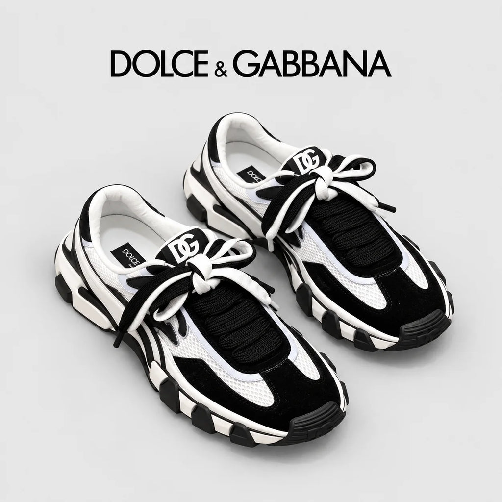 Dolce & Gabbana DG Cushion Mixed-Material Casual Sneakers