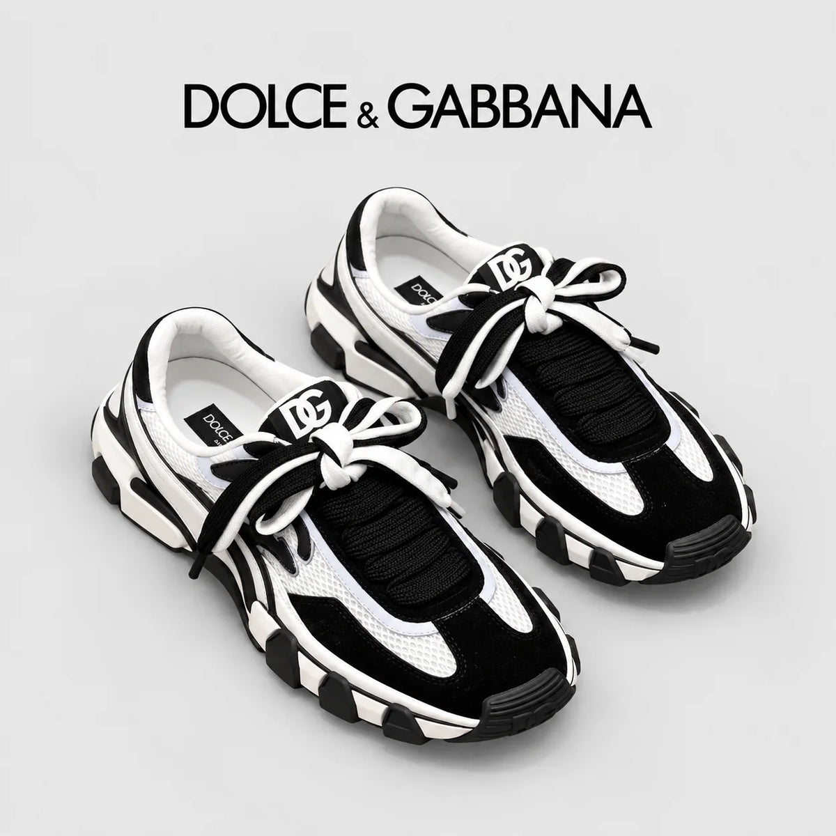 Dolce & Gabbana DG Cushion Mixed-Material Casual Sneakers