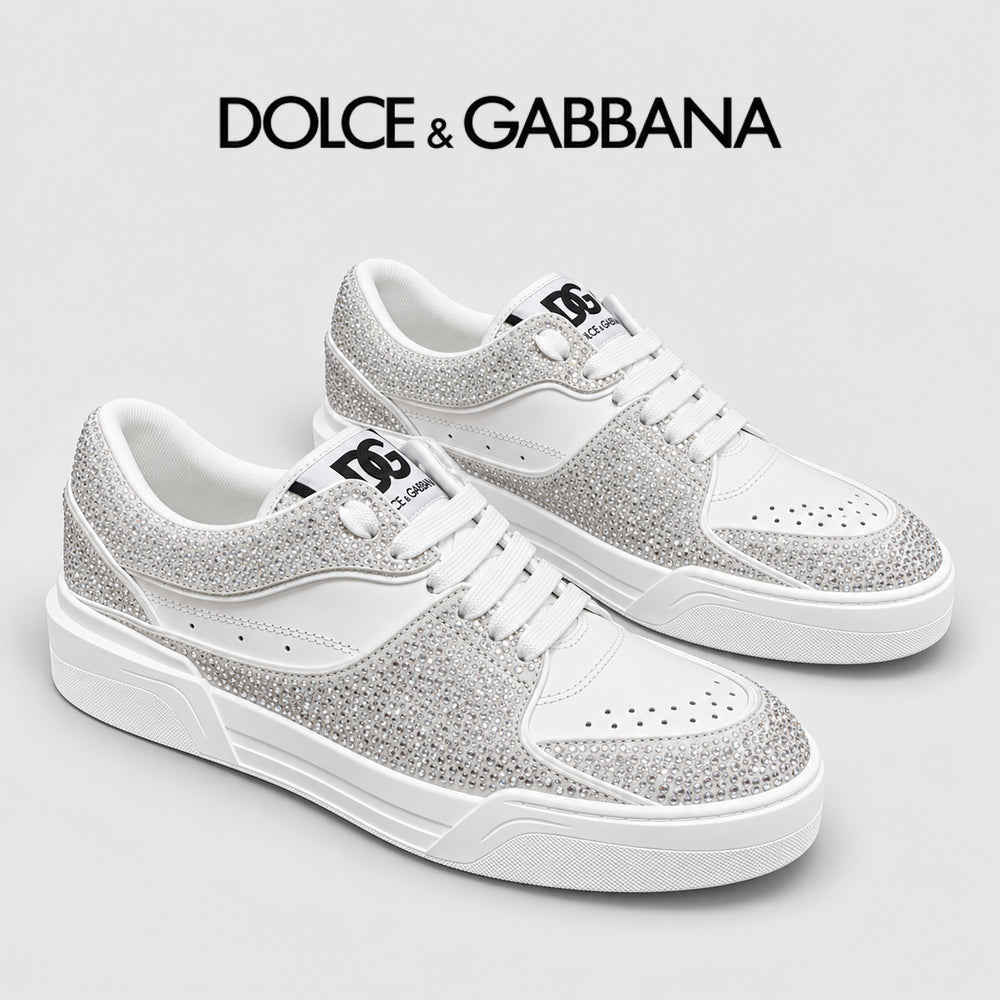 Dolce & Gabbana DG Heavy-Craft Calfskin Sneakers with 5D Accents