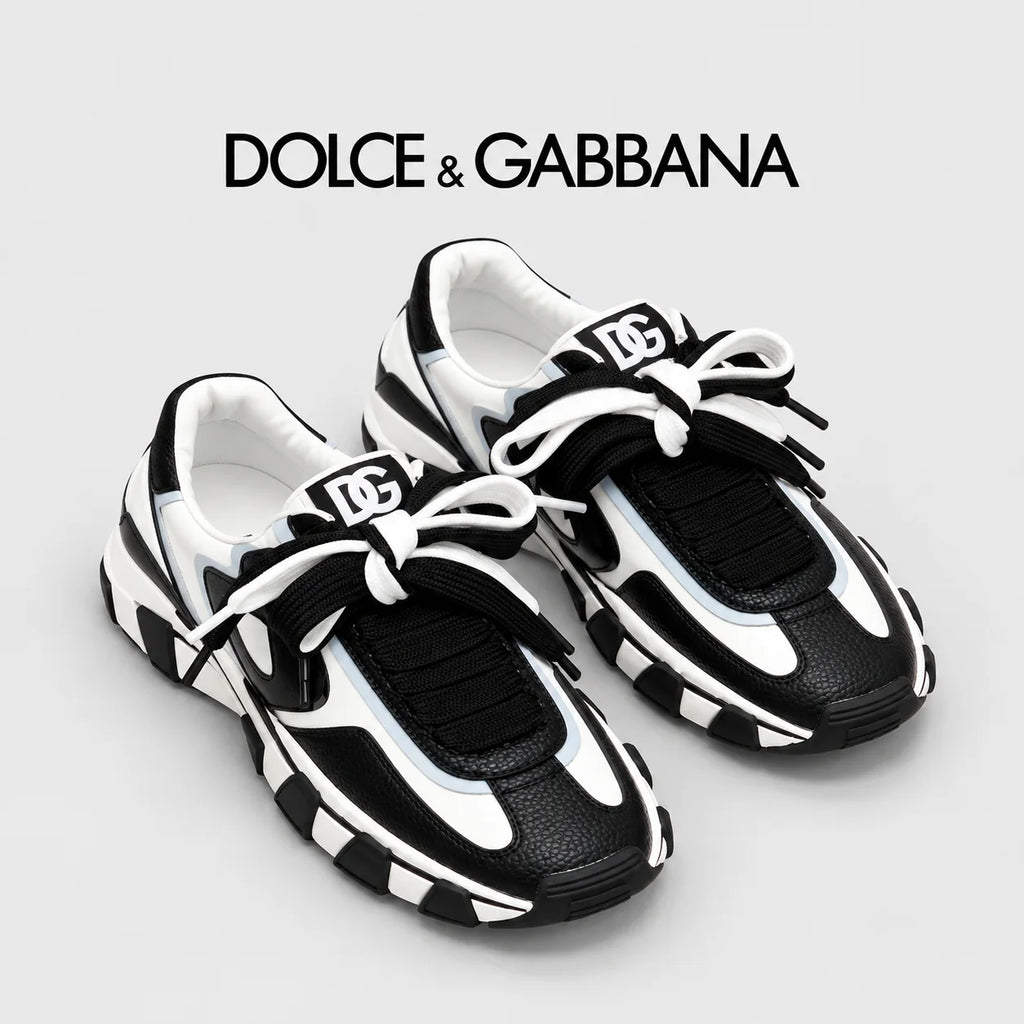 Dolce & Gabbana DG Cushion Mixed-Material Casual Sneakers