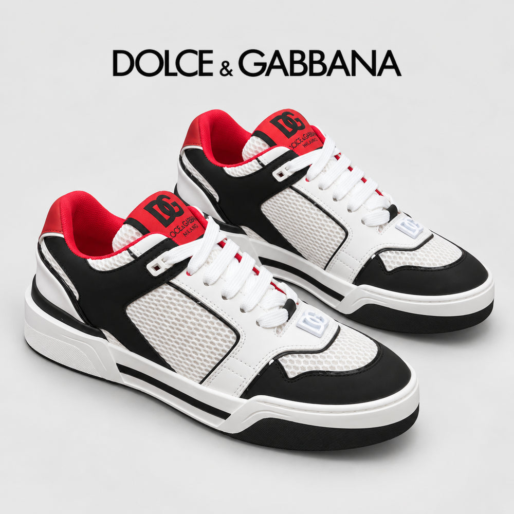 Dolce & Gabbana DG Heavy-Craft Calfskin Sneakers with 5D Accents