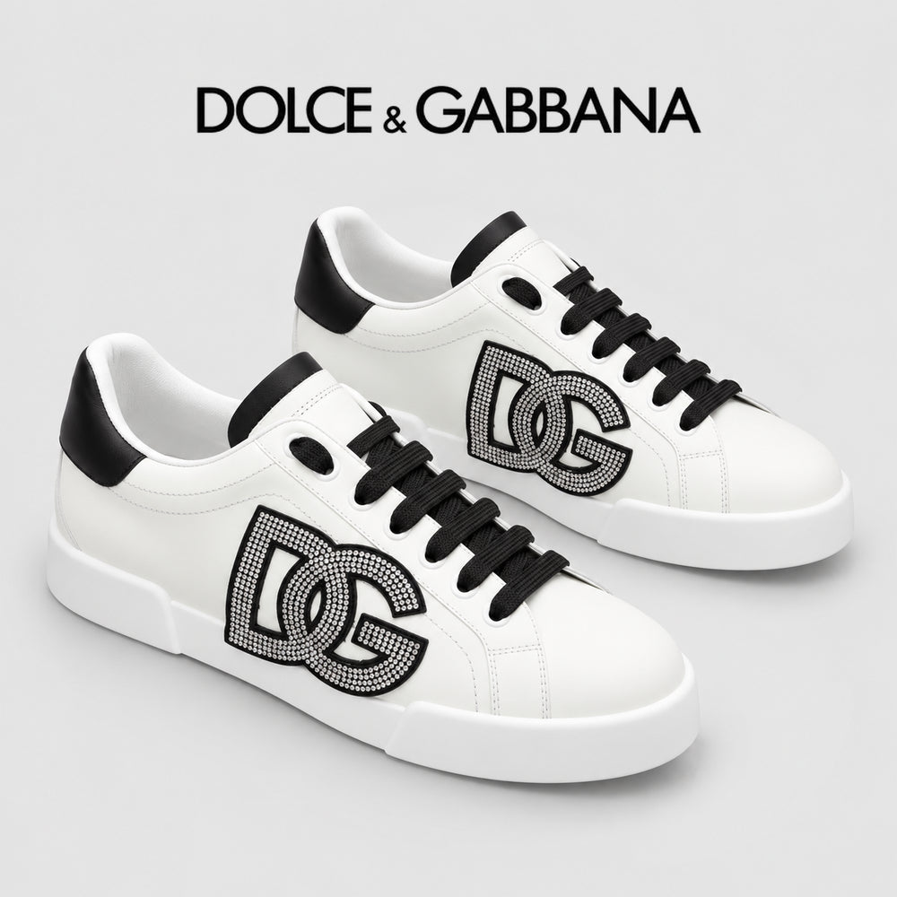 Dolce & Gabbana DG Heavy-Craft Calfskin Sneakers with 5D Accents