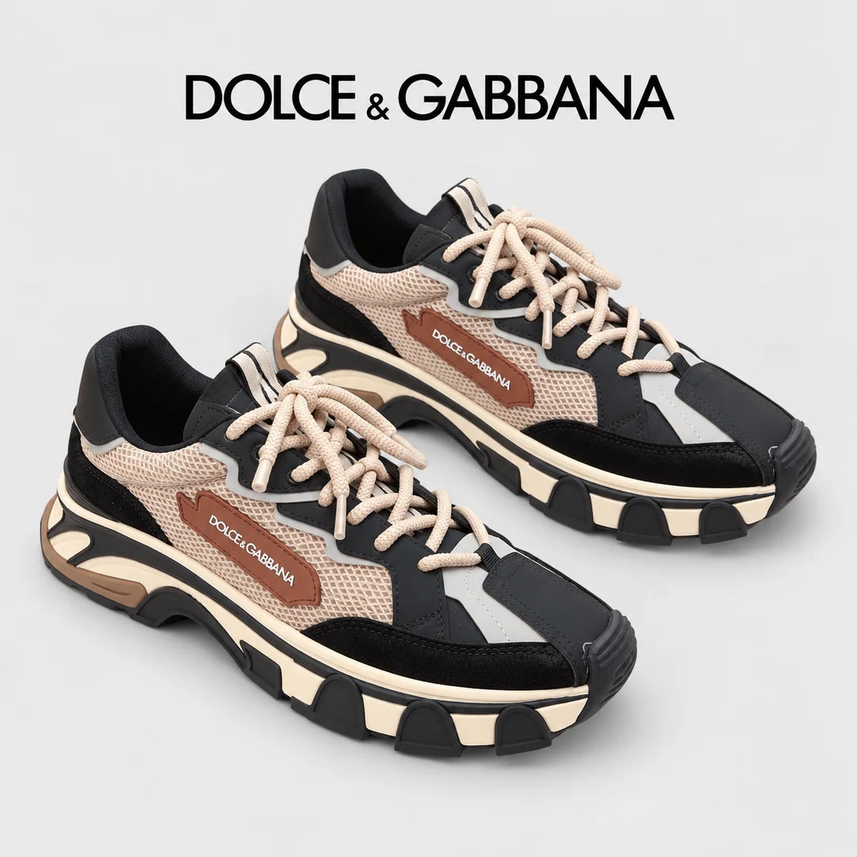 Dolce & Gabbana DG Men's Suede & Waterproof-Fabric Casual Sneakers