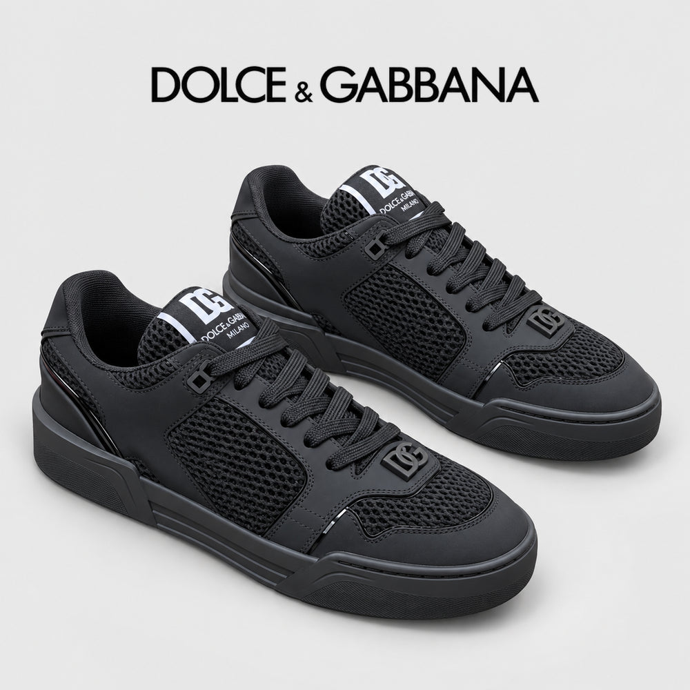 Dolce & Gabbana DG Heavy-Craft Calfskin Sneakers with 5D Accents