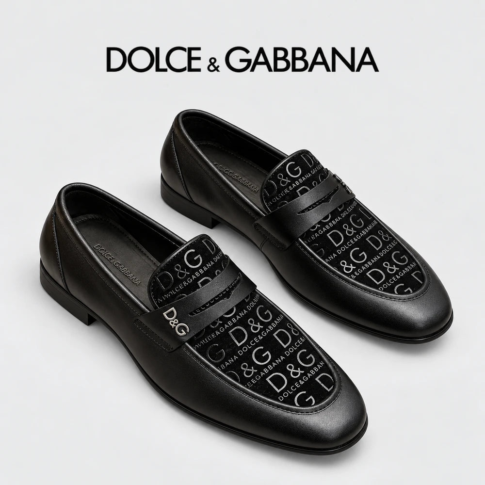 Dolce & Gabbana DG Men's Italian Calfskin Dress Shoes