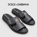 Dolce & Gabbana DG Men's Handcrafted Calfskin Slides Multi-Color